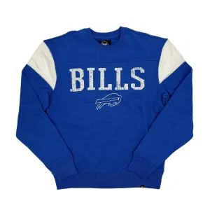 '47 Brand Buffalo Bills Jetty Blue and Cream Groundbreak Crewneck