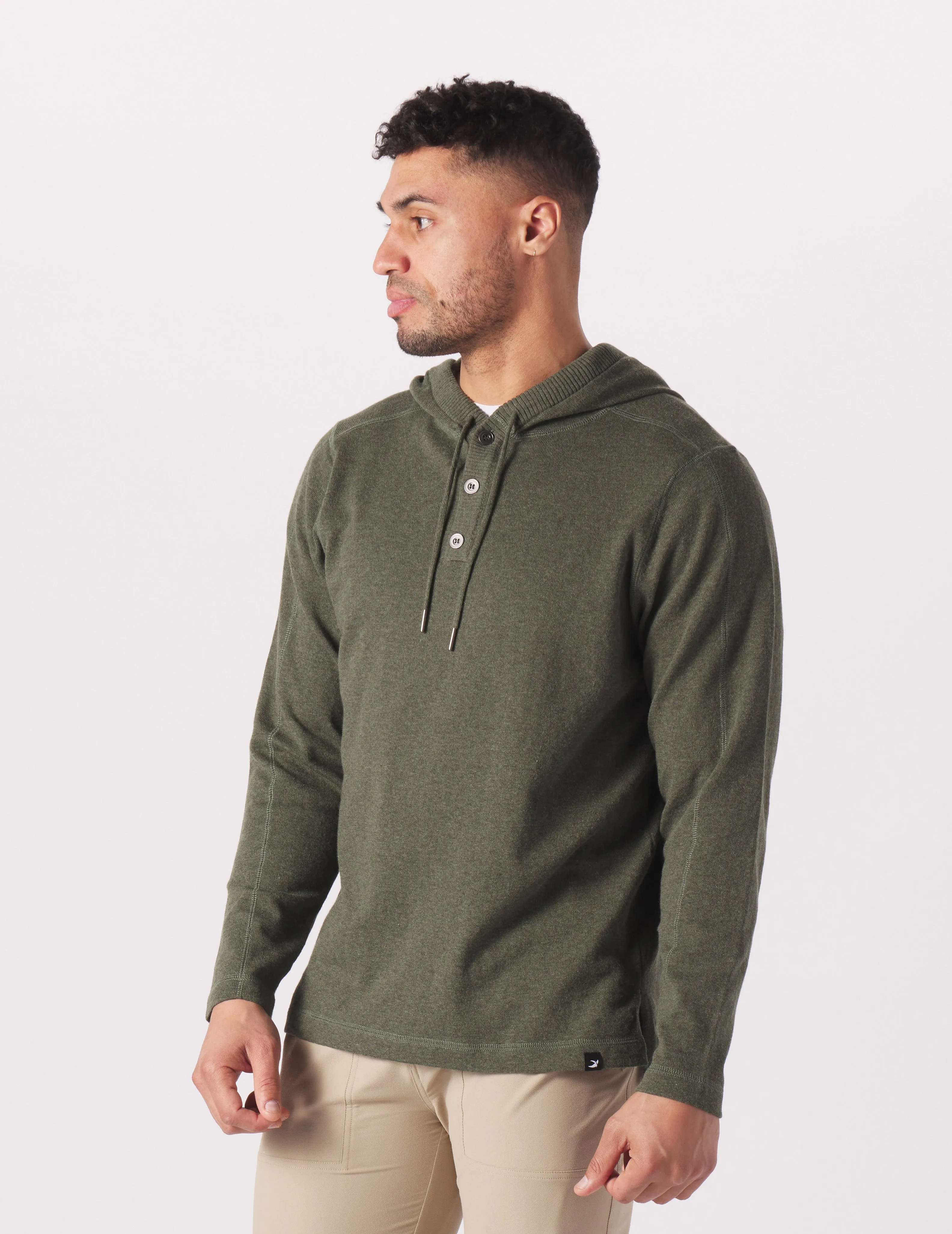 Ace Hooded Sweater: Olive