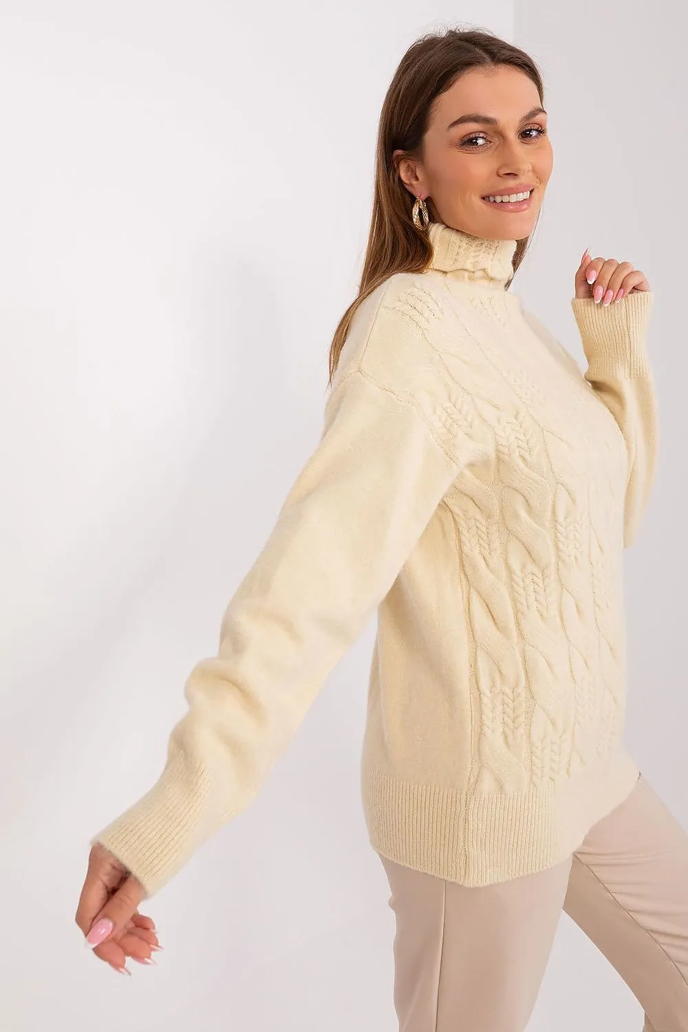 A.T. Casual European Women's Turtleneck Sweater-model 189898