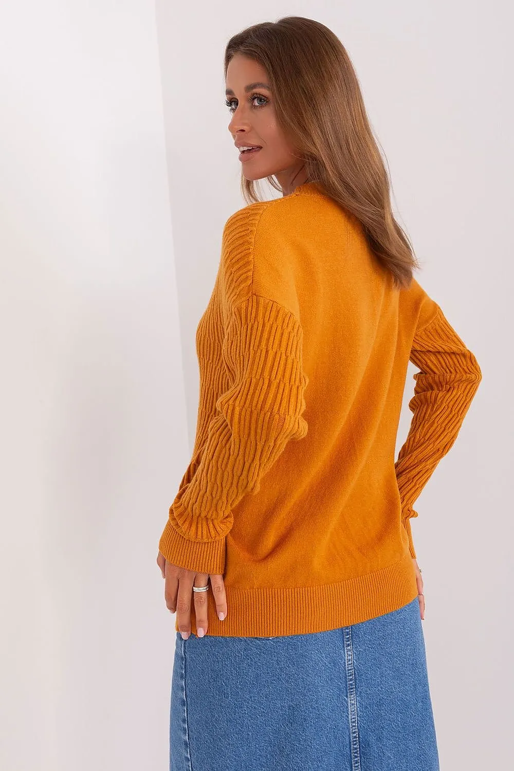 A.T. Round Neck European Textured Sweater