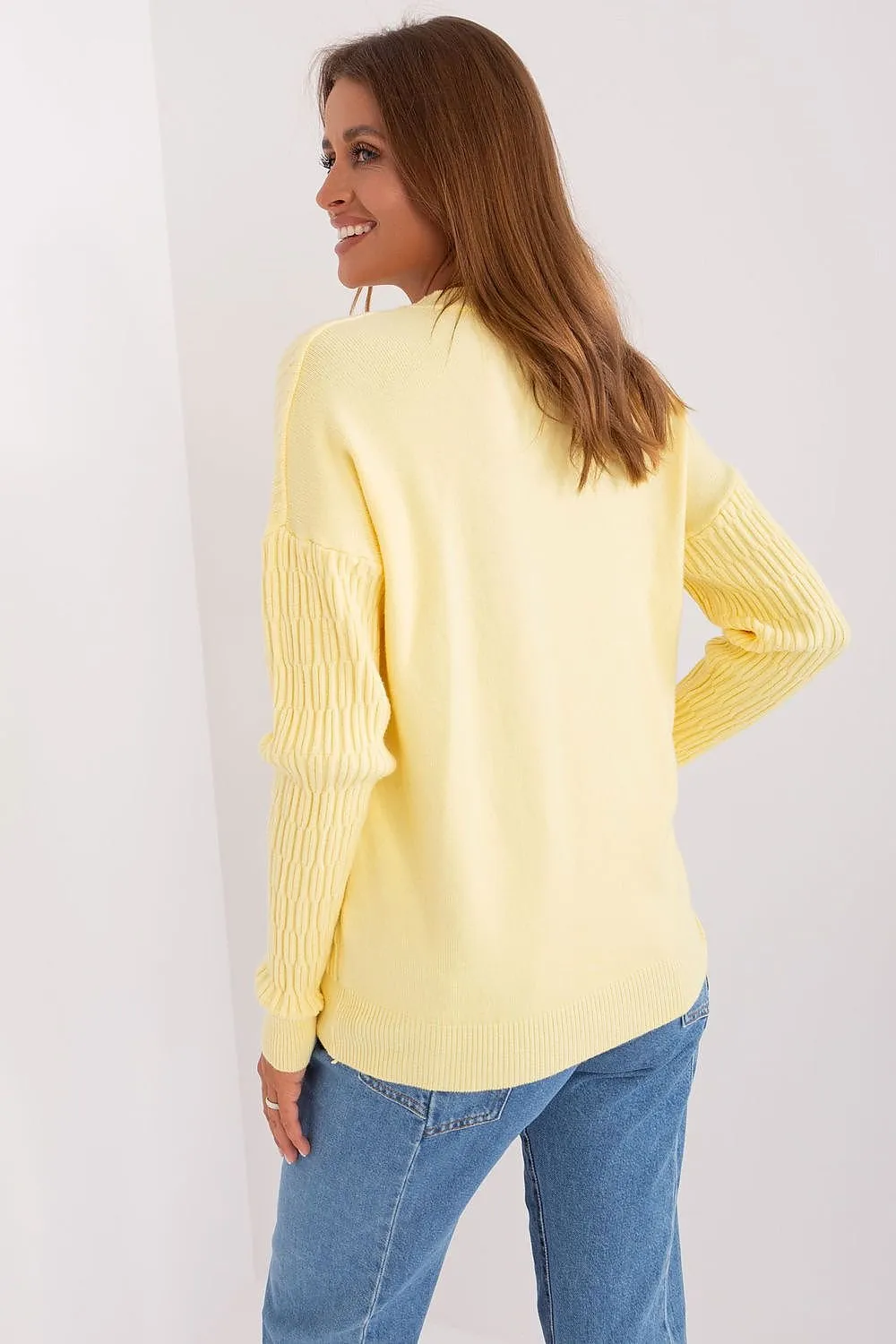 A.T. Round Neck European Textured Sweater