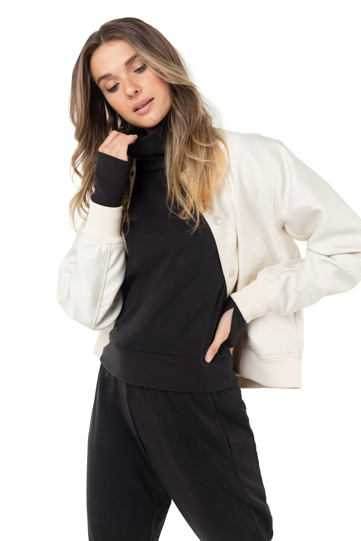 Aura Mock-Neck Long Sleeve