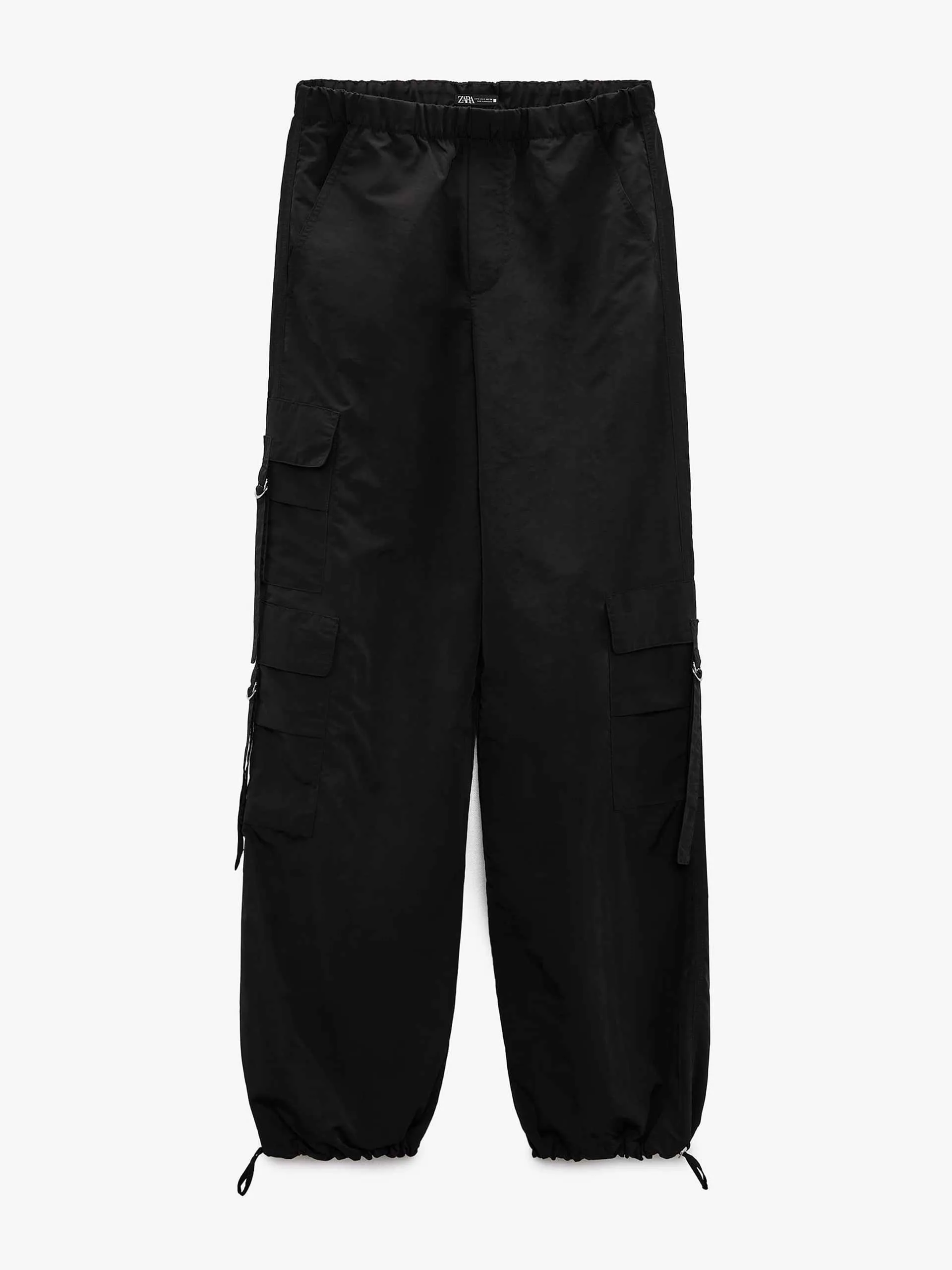 Black cargo trousers