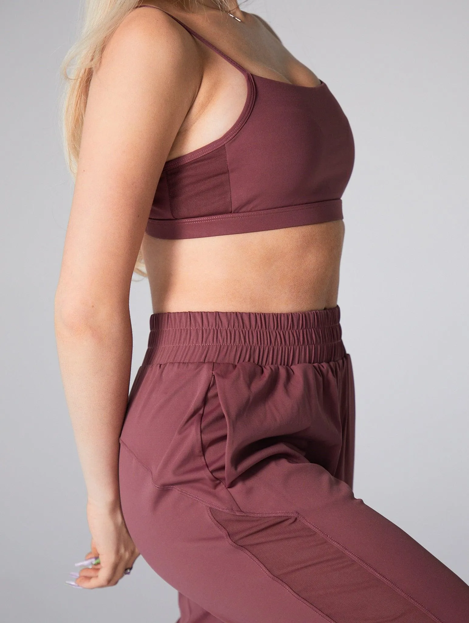 Burgundy Urban Mesh Top