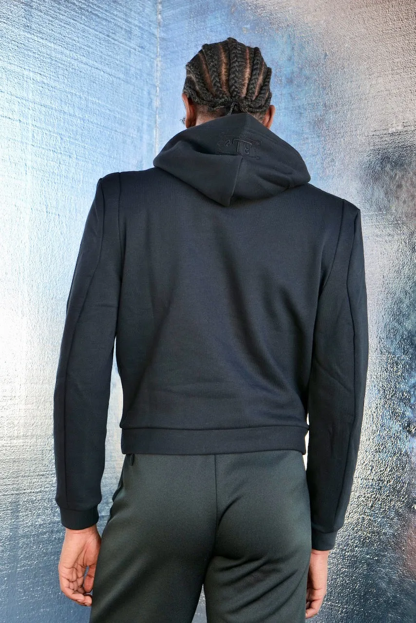 CONSTRUCTED SHOULDER HOODIE BY RANDOM IDENTITIES