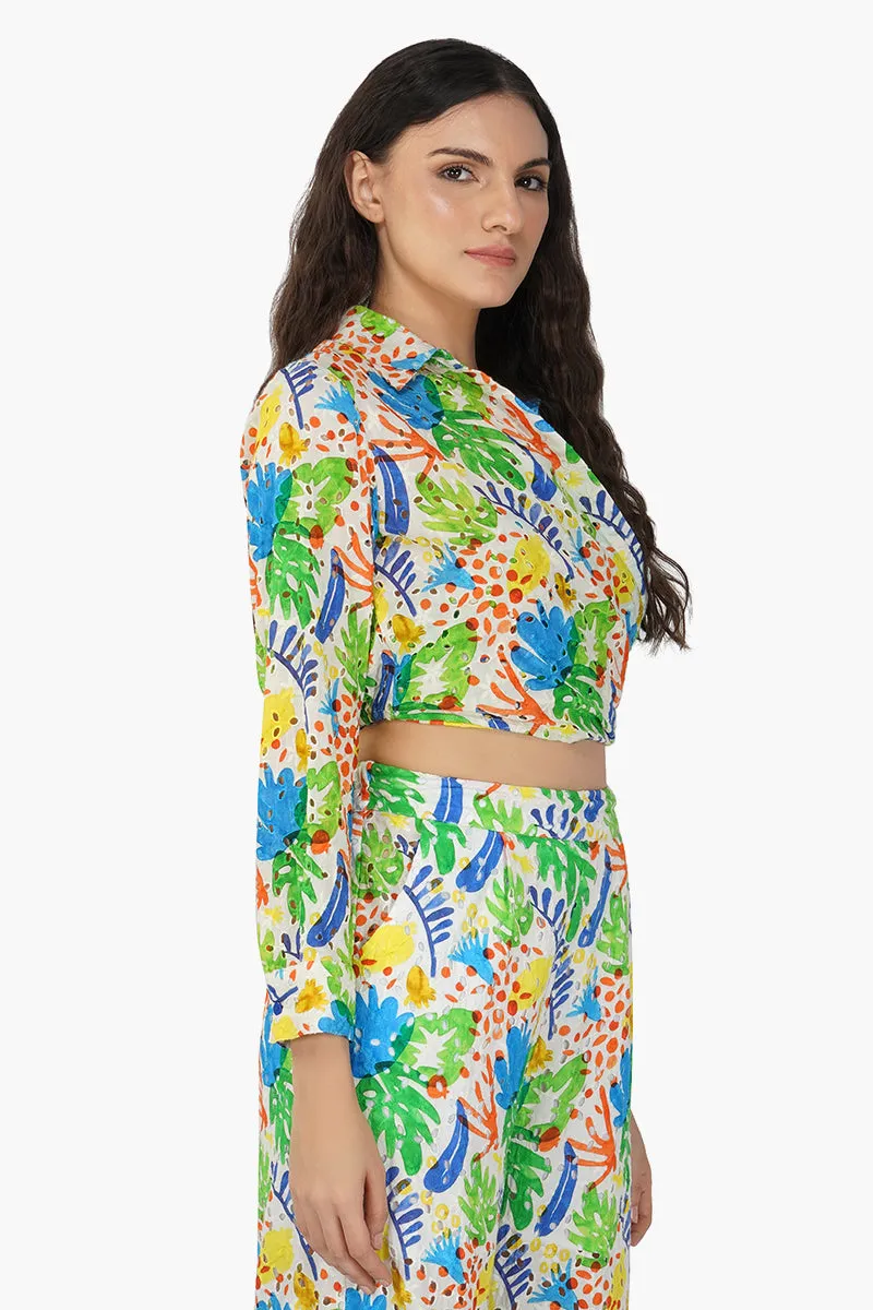 Dorothy Printed Wrap Shirt