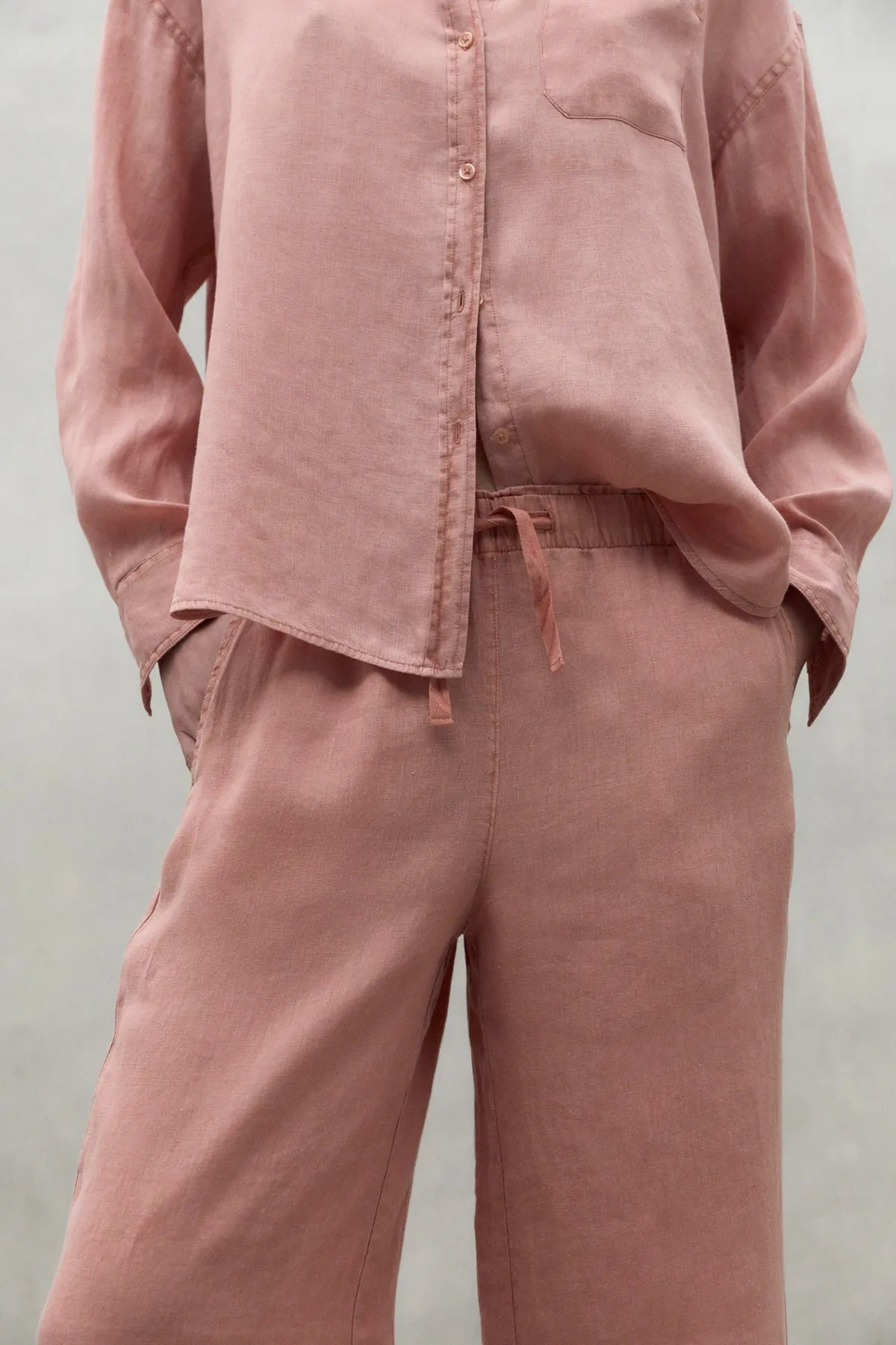 Dusty Rose Mosa Linen Pants Ecoalf