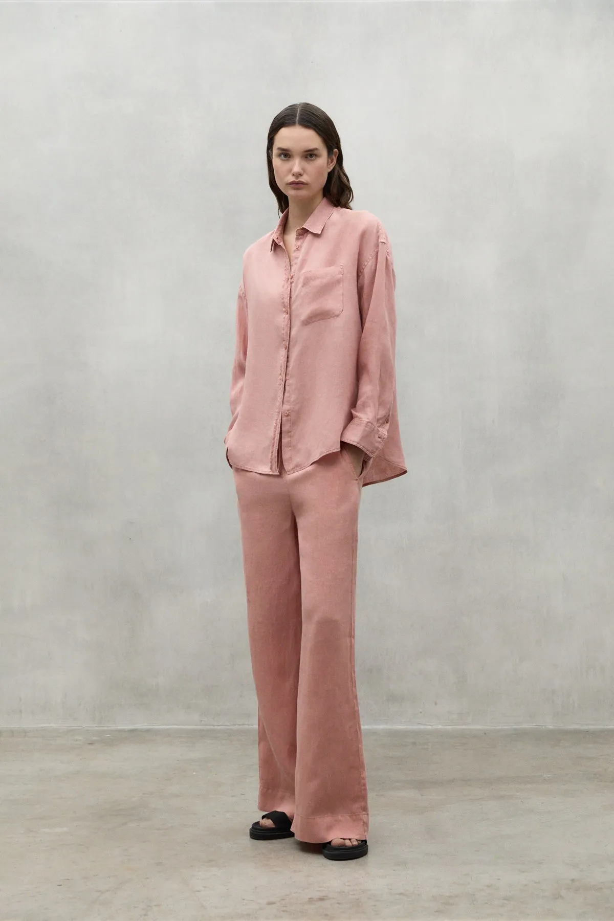 Dusty Rose Mosa Linen Pants Ecoalf