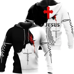 Easter Jesus 3D All Over Print Shirt Jesus Hoodie Men & Women Christian Hoodie 3D Printed Hoodie