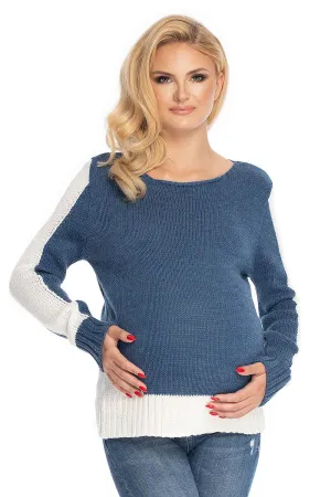 Elegant Maternity Peekaboo Sweater for Expecting Moms