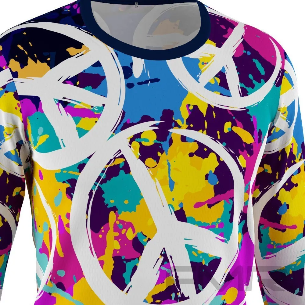 FMR Men's Printed Long Sleeve Running Shirt