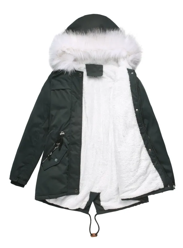 Fur Collar Loose Winter Cotton Coat