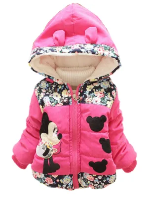 Girls Jacket Winter Cartoon Lovely Keeping Warm