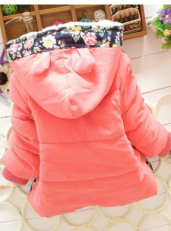 Girls Jacket Winter Cartoon Lovely Keeping Warm