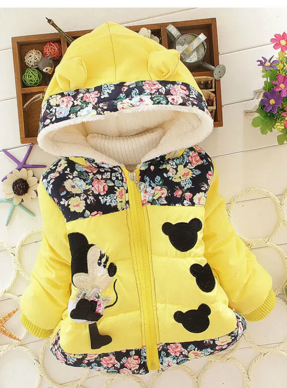 Girls Jacket Winter Cartoon Lovely Keeping Warm