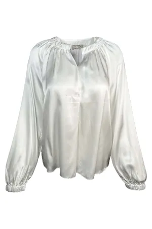 go by Go Silk Go Over Easy Blouse T1645 | White