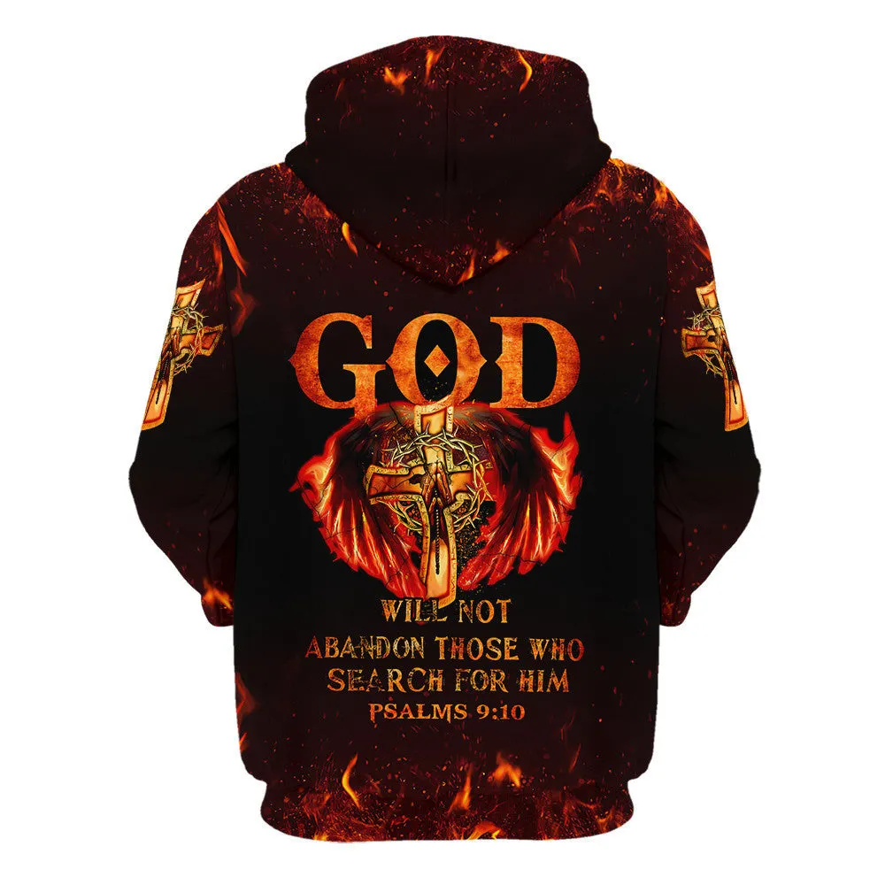 God Will Not Abandon Those Who Search For Him Hoodies Men & Women Christian Hoodie 3D Printed Hoodie