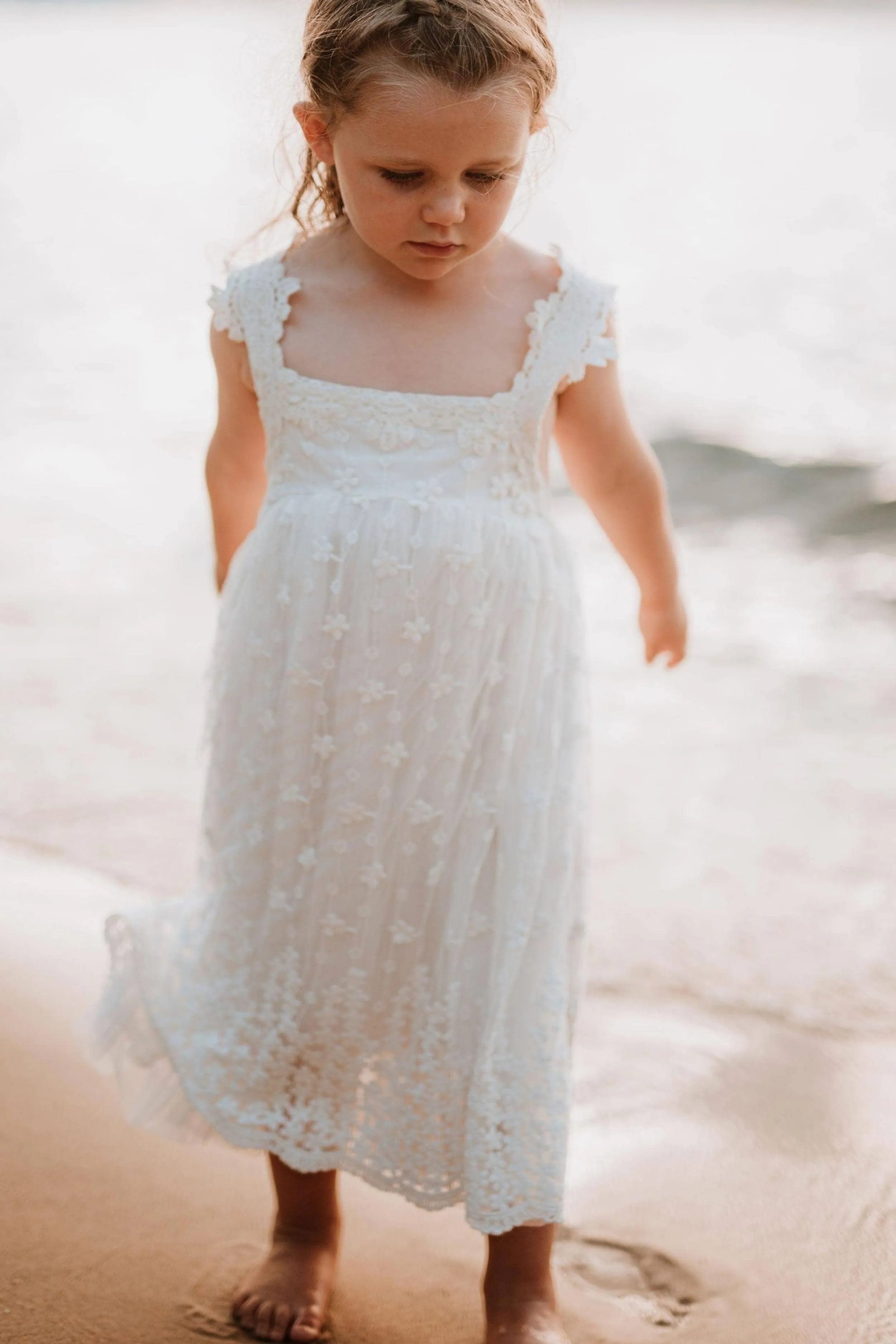 Harper Lace Flower Girl Dress- Holy Communion Dress