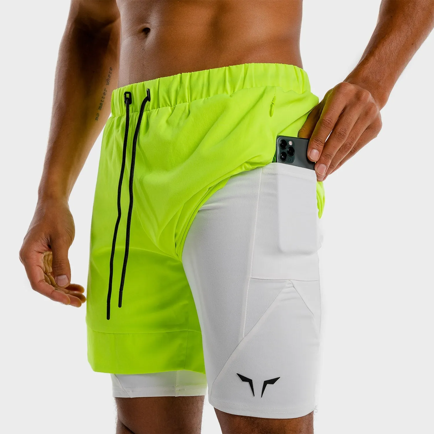 Limitless 2-in-1 Shorts - Neon And White