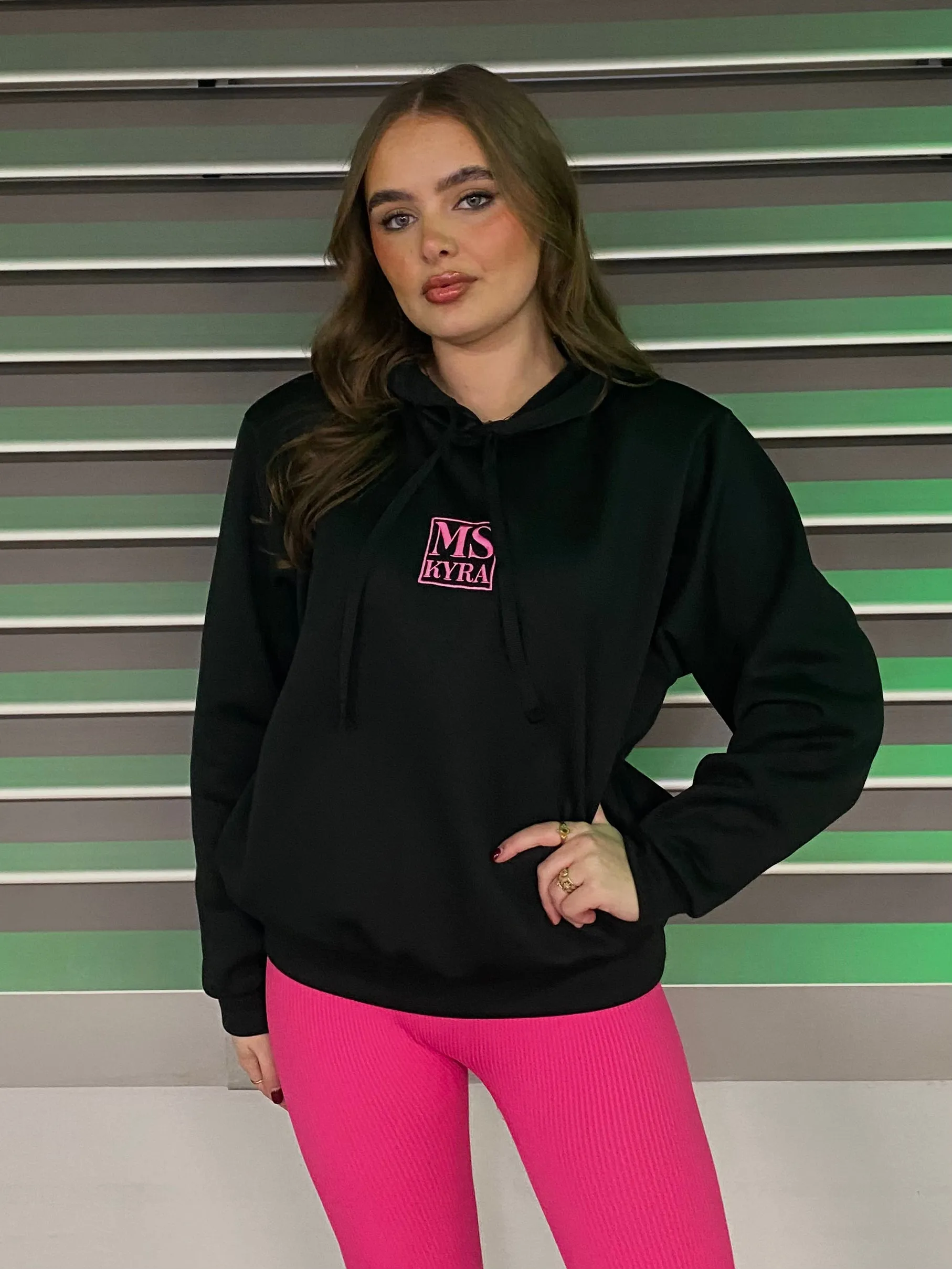 Miskyra Embroidered Hoodie - Black