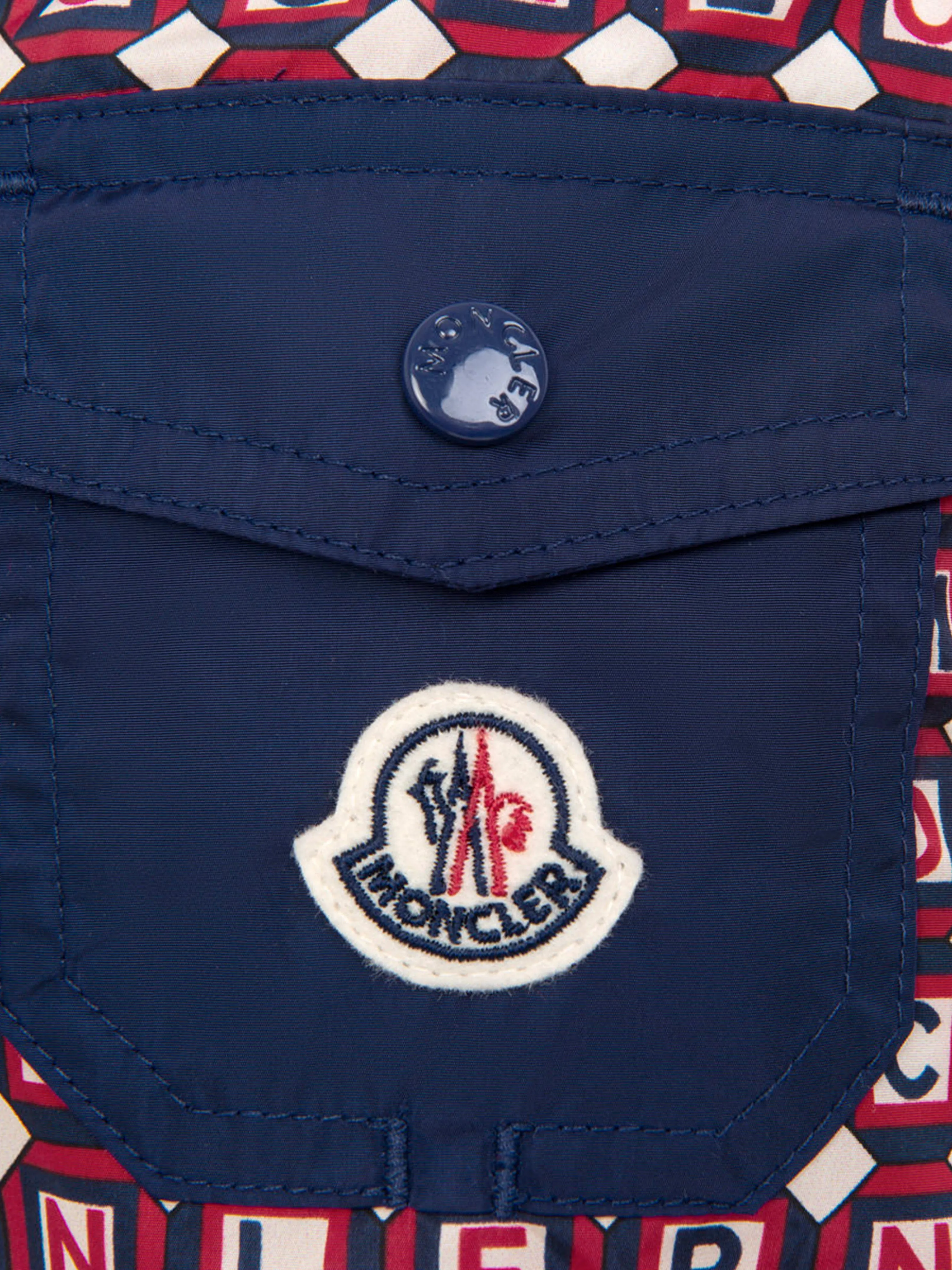 Moncler Enfant Baby Boys Swim Shorts - & Navy Logo Swim Shorts