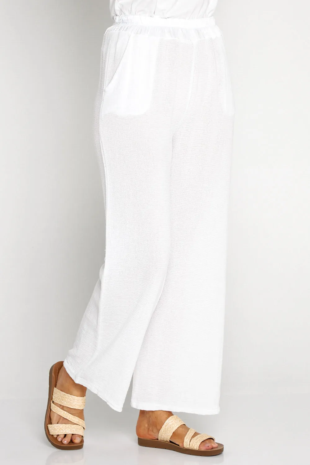 Nali Cotton Pants - White