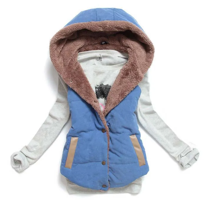 New Hot Women Vests Plus Size Sleeveless Vest Femininas Cotton Vests Hoody jacket Women Waistcoat