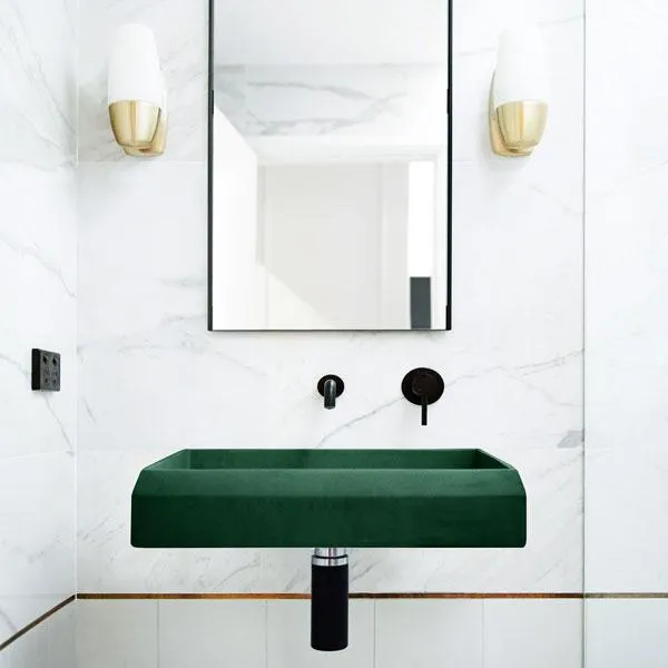 Nood Co Prism Rectangle Basin Wall Hung - 14 Colours