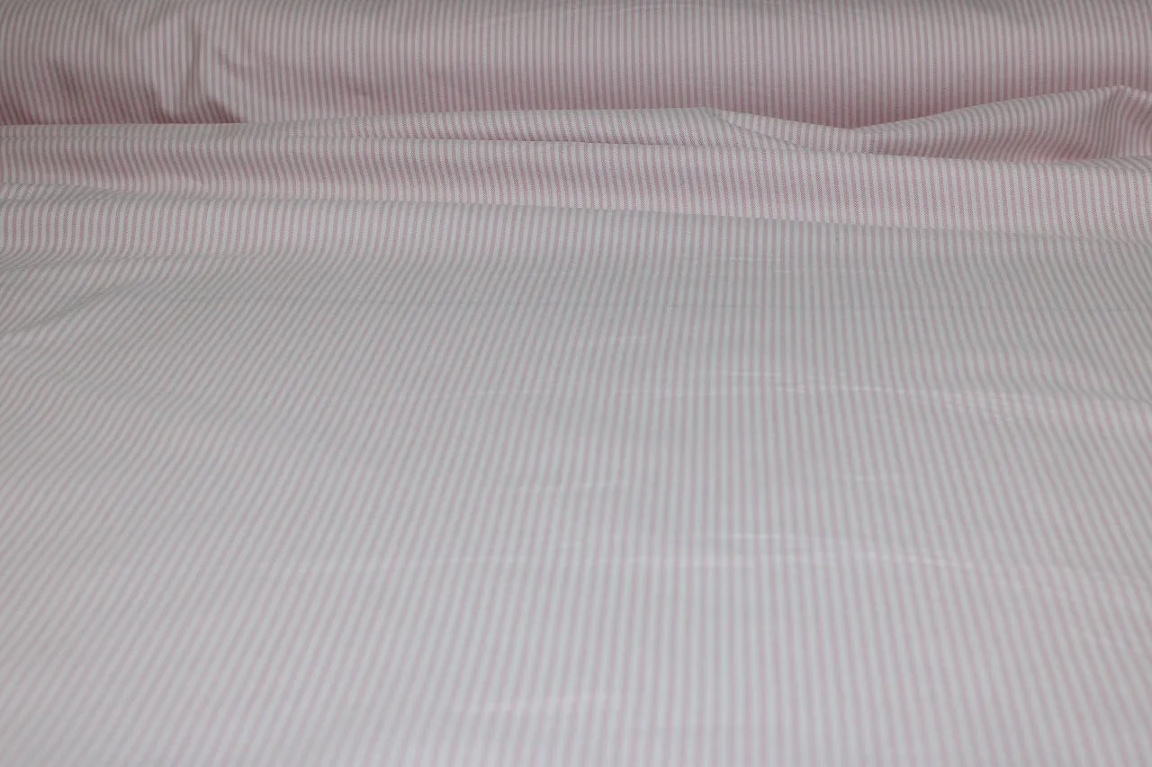 NY Designer Striped Oxford Cloth - Pink/White