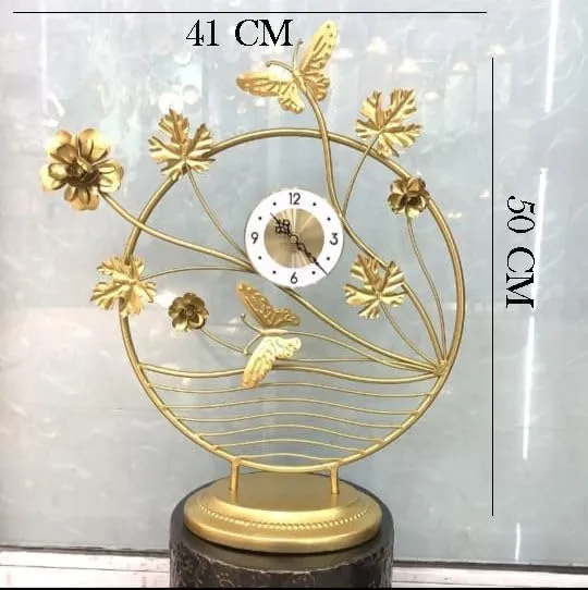 NYTRYD Table Clock, Butterfly Decoration Desk Clock Creative Modern Art Clock,Quartz Clock, Modern Desk Clock, Decoration Clock, Table Clock, Desk Clock (NY-09)