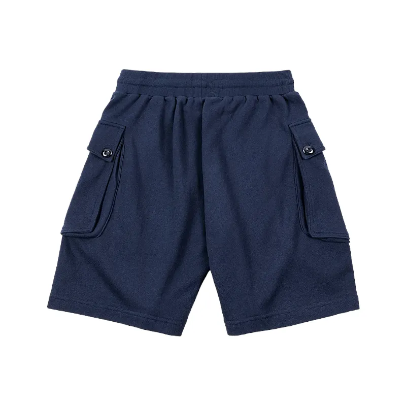 Oversized cargo pocket french terry shorts