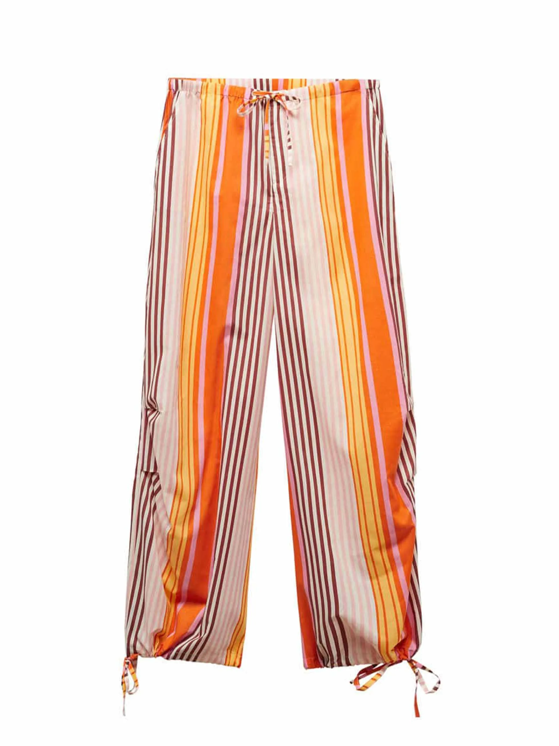 Parachute pants striped print