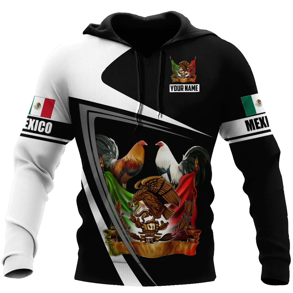 Personalized Rooster Mexico Hoodie, Chicken Mexican Hoodies, Mexico Hoodies, Rooster Lover Gift