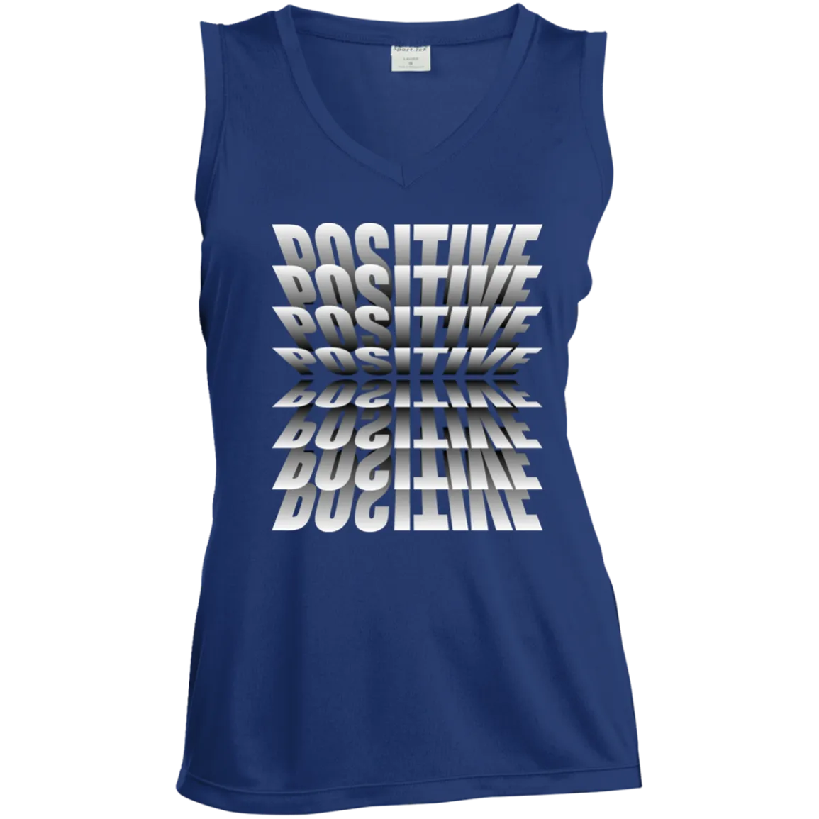 Positive Ladies' Sleeveless V-Neck Performance Tee