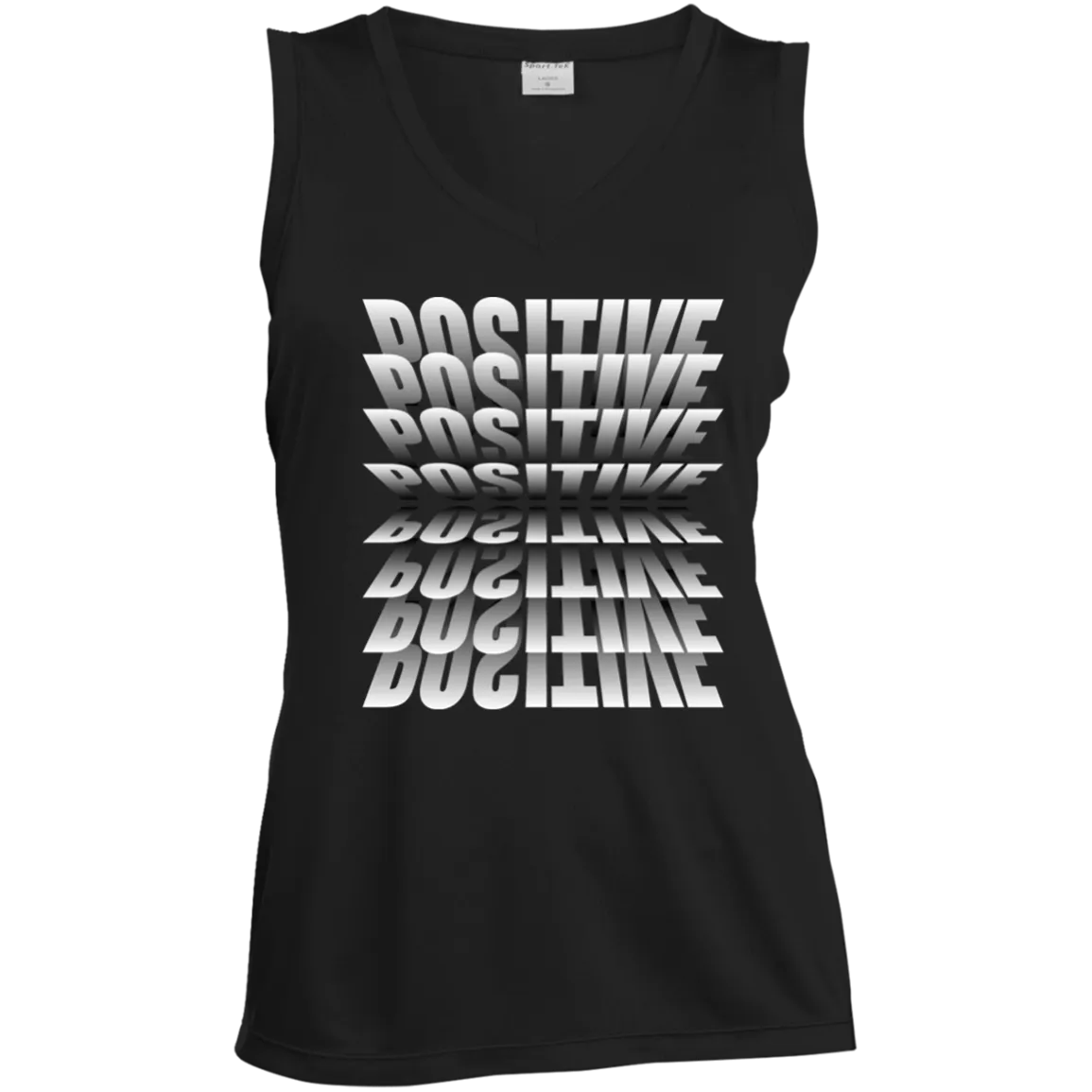 Positive Ladies' Sleeveless V-Neck Performance Tee