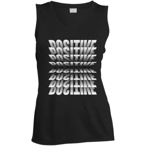 Positive Ladies' Sleeveless V-Neck Performance Tee