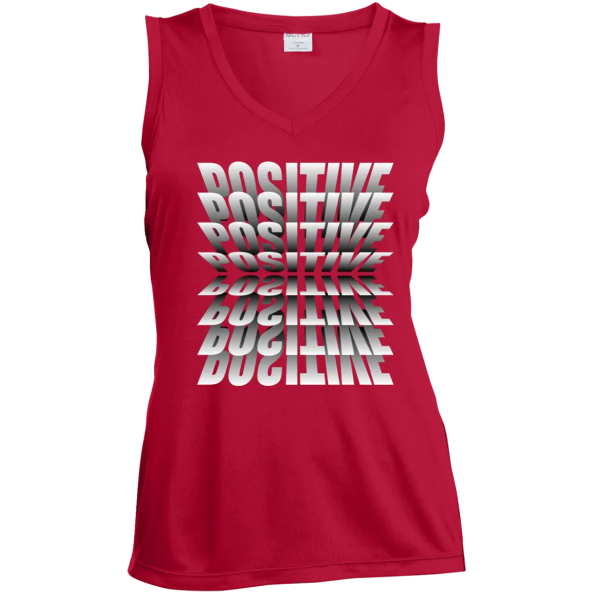 Positive Ladies' Sleeveless V-Neck Performance Tee