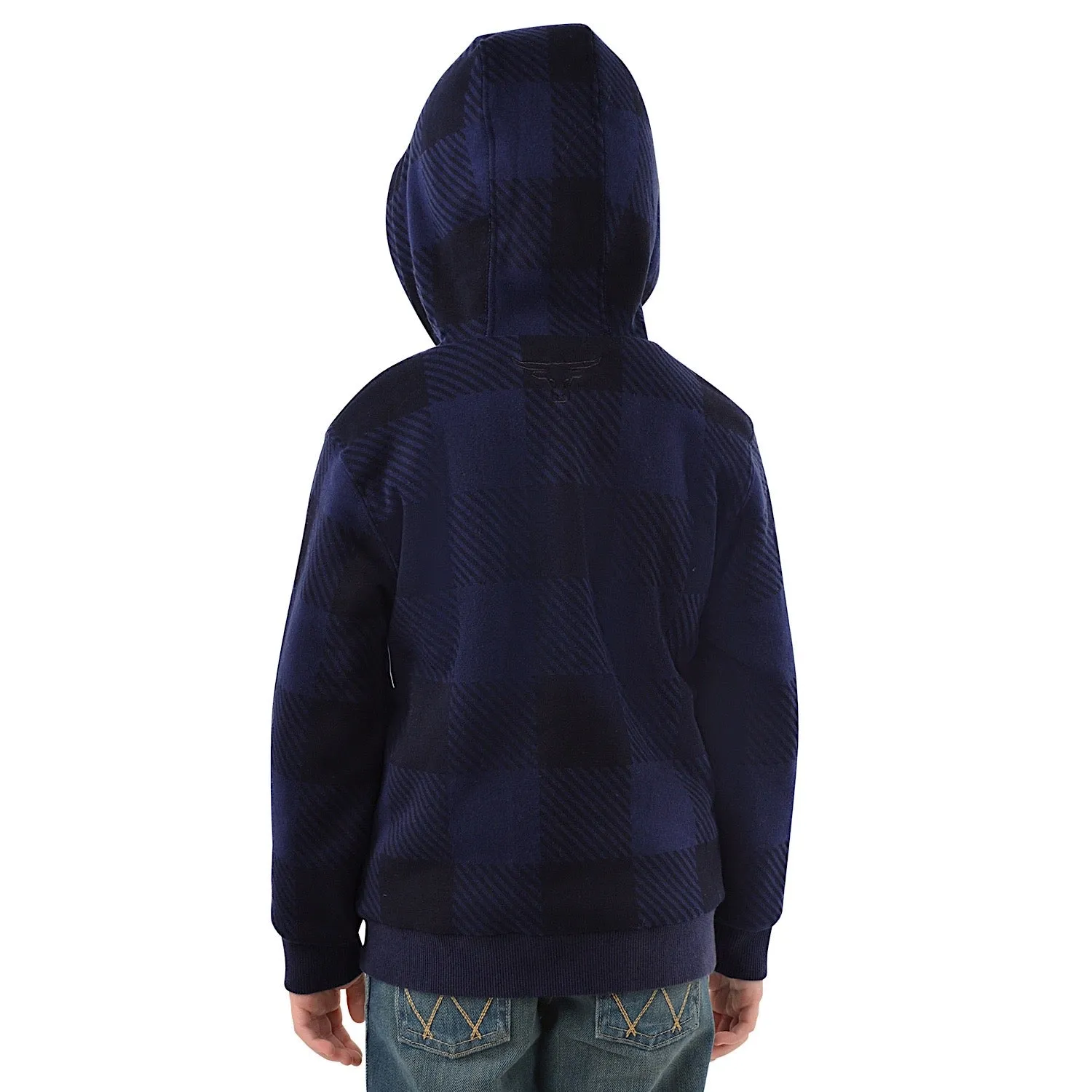 Pure Western Boy's Tonkin Zip Though Hoodie-Navy