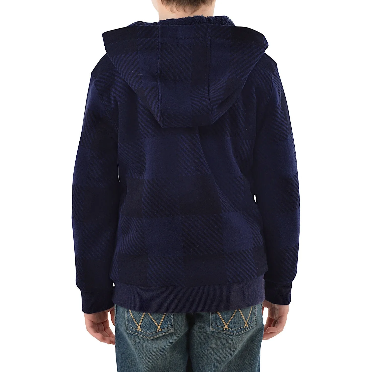 Pure Western Boy's Tonkin Zip Though Hoodie-Navy