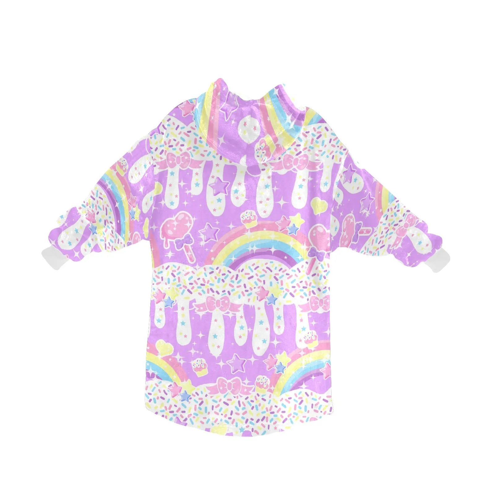 Rainbow Sweets Purple Blanket Hoodie