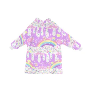 Rainbow Sweets Purple Blanket Hoodie