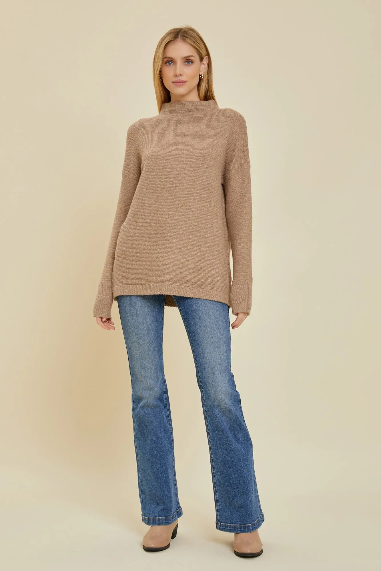 Taupe Tunic Sweater