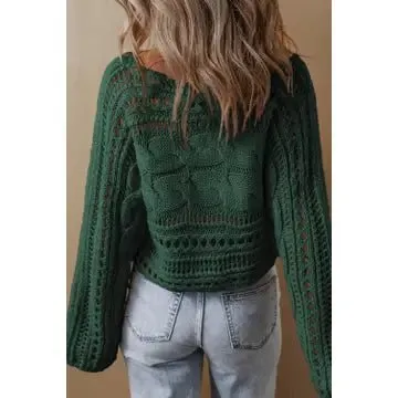 The Hunter Sweater: Green Cable Knit Sweater