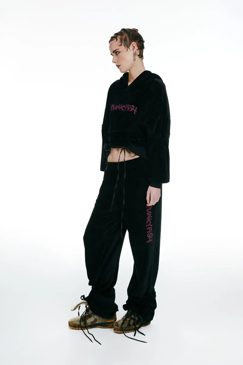 Velour Trouser Black